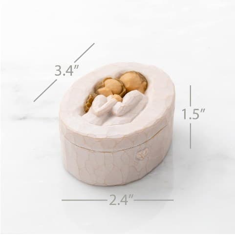 Udskåret håndmalet Keepsake Box(Embrace)