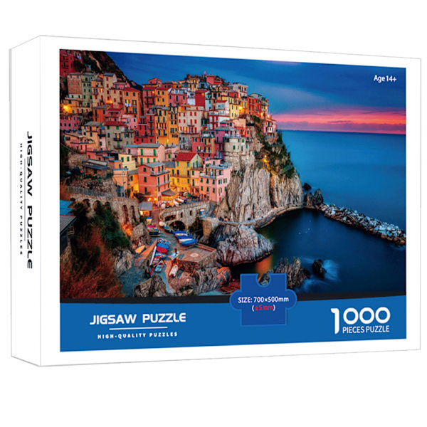 Cinque Terre yöllä - 1000 palan palapeli