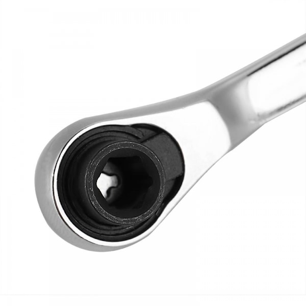 Mini skralle nøkkelsett, 1/4 tommers stasjon med sekskant skrutrekker bits, 72 tenner skralle nøkkel for liten plass drift (107mm)