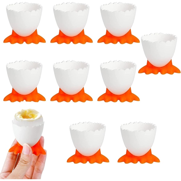 Äggkoppar i Plast - Portabel Ägghållare - DIY - 9 Delar - 5,5 × 4,6 × 4,5 cm - för Kök, Camping, Picknick