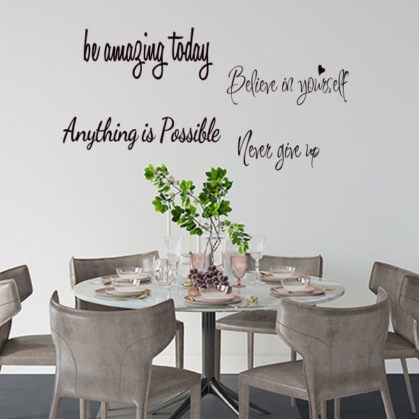 "vær forbløffende i dag" Bedroom Quote Decors Wall Saying Decals Citat for H