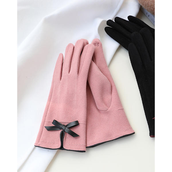 1 par vinterhandsker til kvinder - Touchscreen-handsker - Vindtætte varme handsker - Vintergave - Pink 19x8x23cm