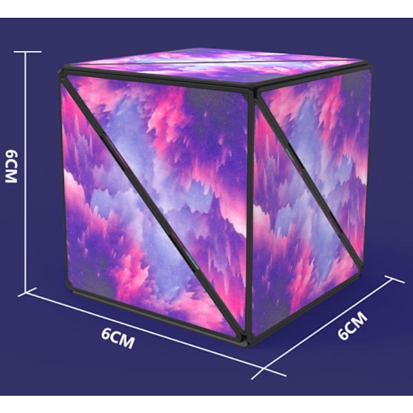3D-magneettinen Rubikin kuutio aikuisille, violetti
