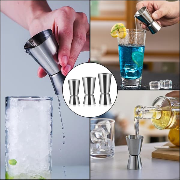 Pieces Cocktail Jigger, Alkohol Jigger, Cocktail Jigger Glas, Cocktail Jigger, Dobbelt Alkohol Jigger, Cocktail Jigger, Barmål, Professionel Bar