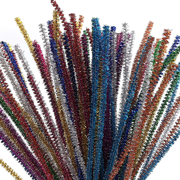 Rörrengörare 100 st 10 färger Chenille-stjälkar för gör-det-själv-hantverk Dekorationer C