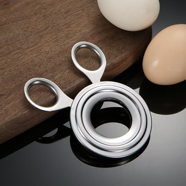 Eggkutter i rustfritt stål, eggåpner, sølvfarget eggeskallkutter, kokt eggåpner, eggeskallkutter, eggesaksskalafjerner, eggkutter for egg