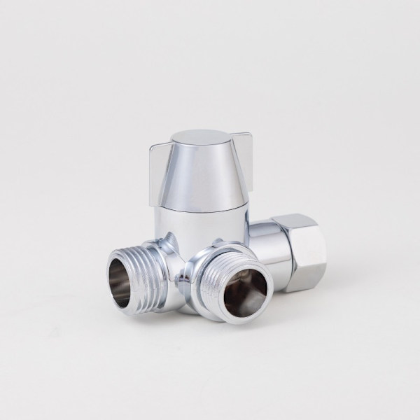 G1/2\" 3-veis dusjventil, solid messing universal ventil for dusj, toalett, bidet og fast sprayhode