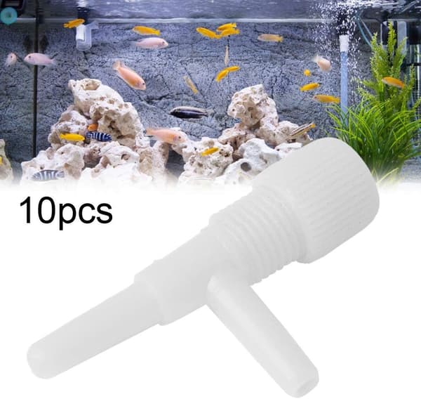 Kontrollventil, 10 st Aquarium Fish Tank Plast 3 Vägs Luftpump Kontrollventil