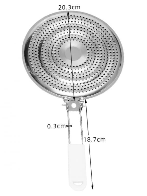 Varme Diffuser for Kokeplate, Gasstovetilbehør, Hvit, Rustfritt Stål, 20.3 cm