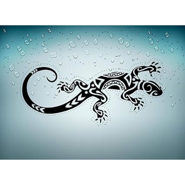 Klistremerke Salamander Firfisle Gecko Svart Bil Motorsykkel Tribal Tuning