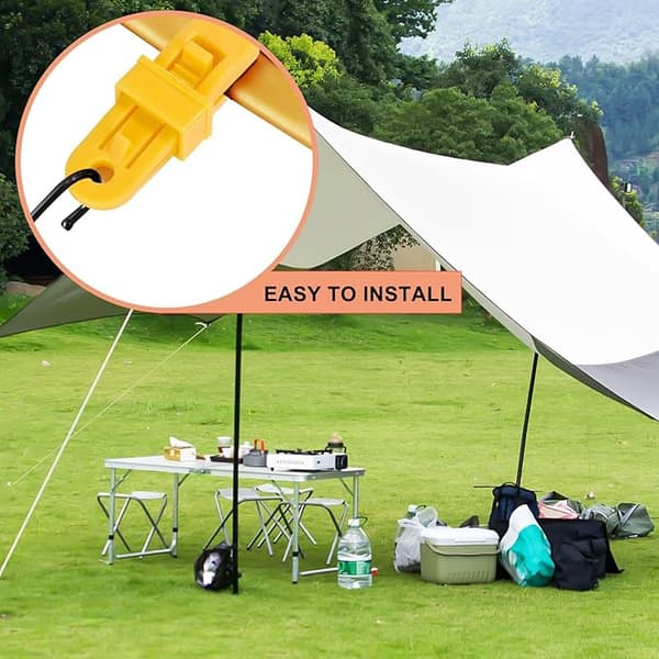Utendørs teltklips, baldakinklips, fast plastclips, 8 stykker