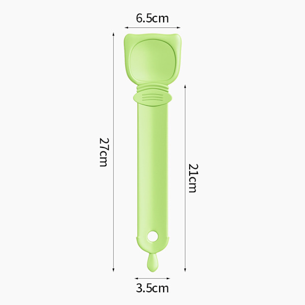 Pakke med katteskeer - ABS Hund Kattefoder Squeeze Ske - Kattefoder Dispenser Ske (Grøn og Hvid)