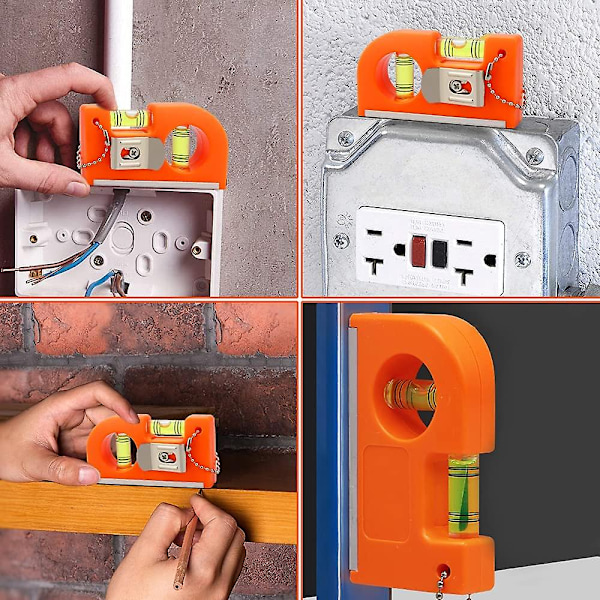 2 st magnetiska ficknivåer horisontell vertikal precisionsvattenpass med