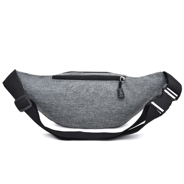 Stor Crossbody Fanny Pack Bag, Hodetelefonhull Design Løpe Lommebøker W