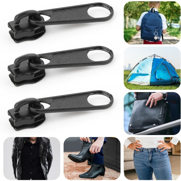 12 stk. Clip-on lynlåsskydere, Clip-on lynlåsskydere, lynlåsskydere Multip
