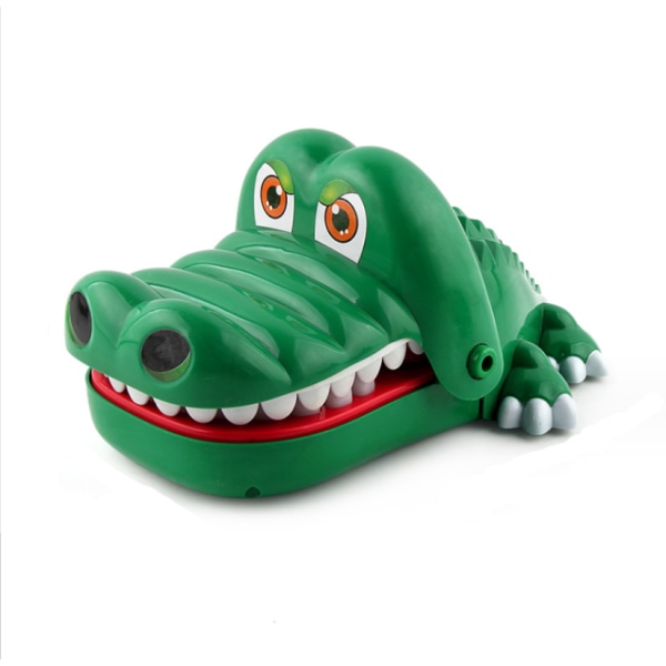 Tecknad plast simulerad krokodil mun bitande finger leksak, fest luc