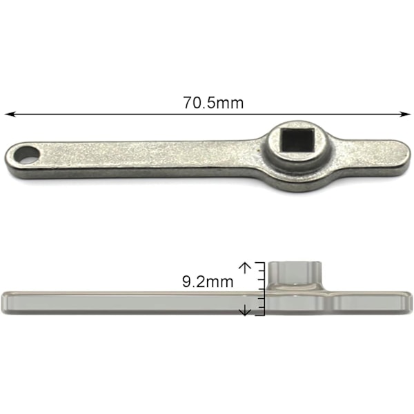 Universal radiatornøkkel 5 mm, rustfritt stål