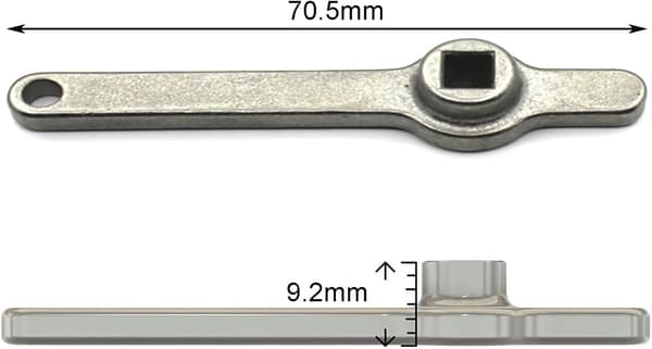 Yleisavain patterille 5 mm, ruostumaton teräs