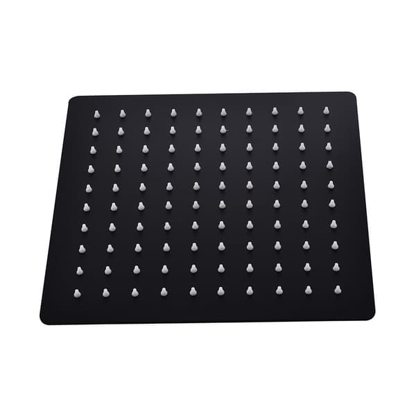 Regn Dusjhode Spray Dusjhode Hånd Dusjhode Bad Tilbehør Rustfritt Stål 20x20 cm Kvadrat Svart