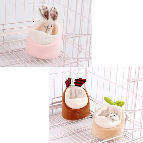 Mjuk liten husdjurssäng, hamsterbo, söt mushus hängmatta socker