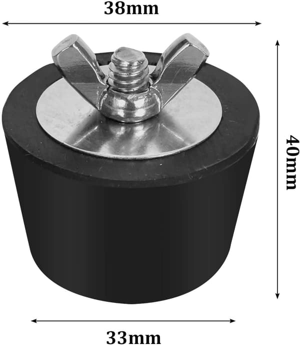 2 stk. Vinterprop til swimmingpool, gummiprop med rustfri stålbolte, vinterudvidelsespropper til swimmingpoolrørfittings