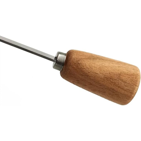 Mini kartoffelmoser med træskridsikkert håndtag, rustfrit stål moser køkkenredskab 1,97\"X5,9\"