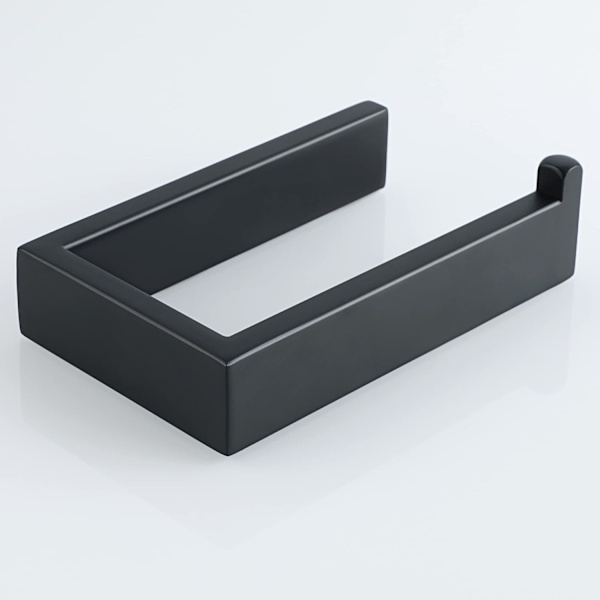 Vægmonteret toiletpapirholder, matsort toiletpapir