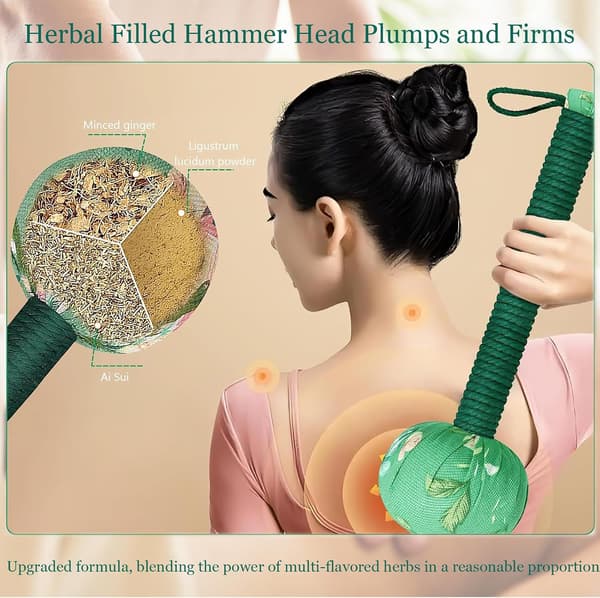 Massage Hammer, Lymfedrænage Hammer, Manuel Krop Massage Hammer, Lang S