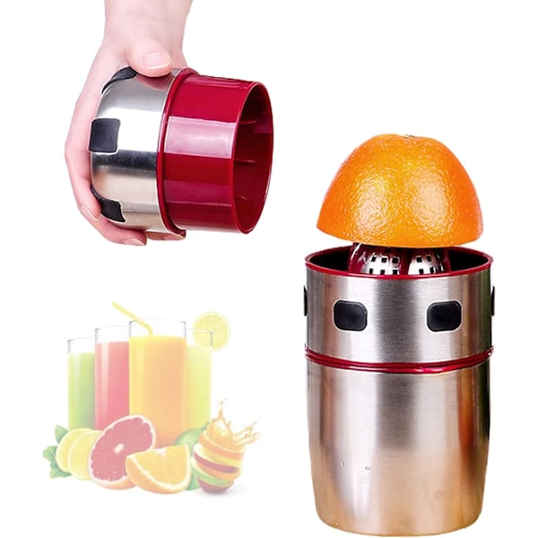 Manuel citruspresser til hjemmet, citruspresser frugtjuiceekstraktor, manuel citruspresser i rustfrit stål, frugtpresser og citronpresser, hjemmebrug M