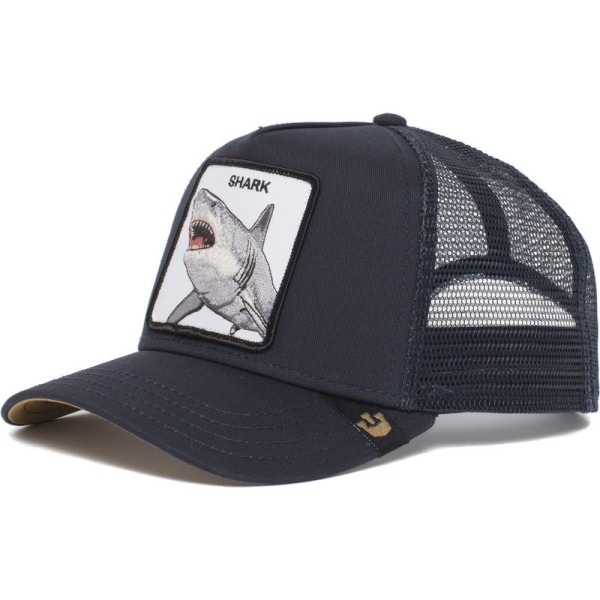 Women's Men's Animal Embroidered Mesh Baseball Cap Snap Back Shark Hat