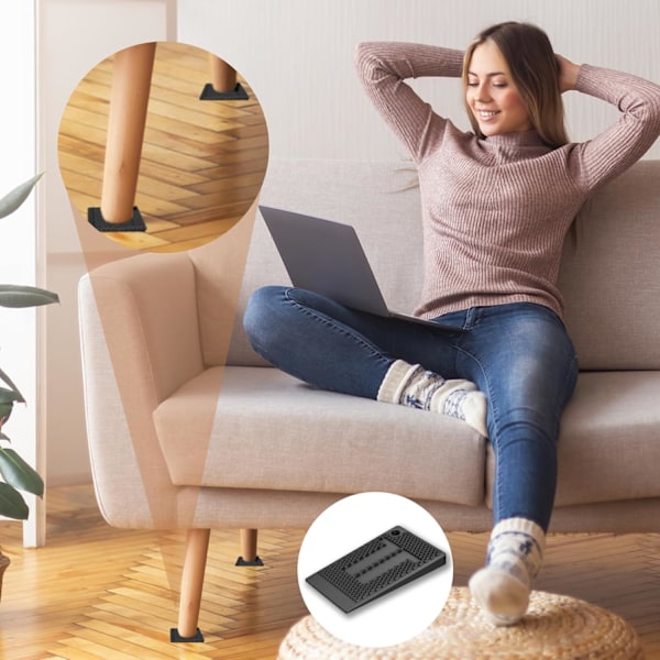 Förpackning med 20 Plastkilar, Plastkilar för Nivellering, Möbelkil för Stabilisering och Nivellering av Möbler