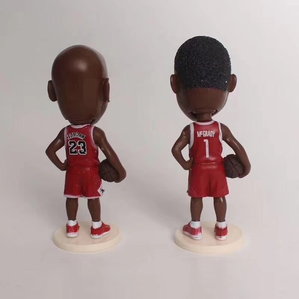 Kobe, Jordan, Tracy McGrady, James Actionfigurer Staty Bobblehead Bas