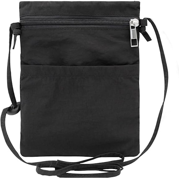 Ultralätt Crossbody Mobilväska, Liten Mobilväska i Nylon, Smartphone Crossbody Väska med Dragkedja