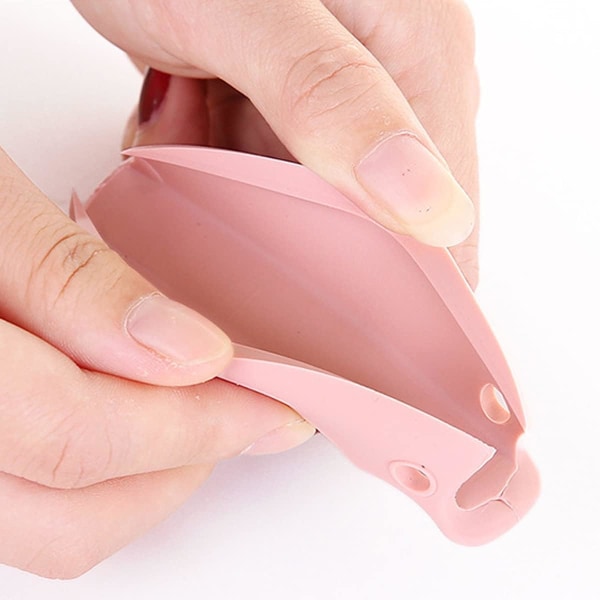 10 stk. poseholder i silikone til poser - Arbejdsbesparende poseholder i plast - Komfortabel og bærbar poseholder til indkøb (Pink), 9*2,5 cm