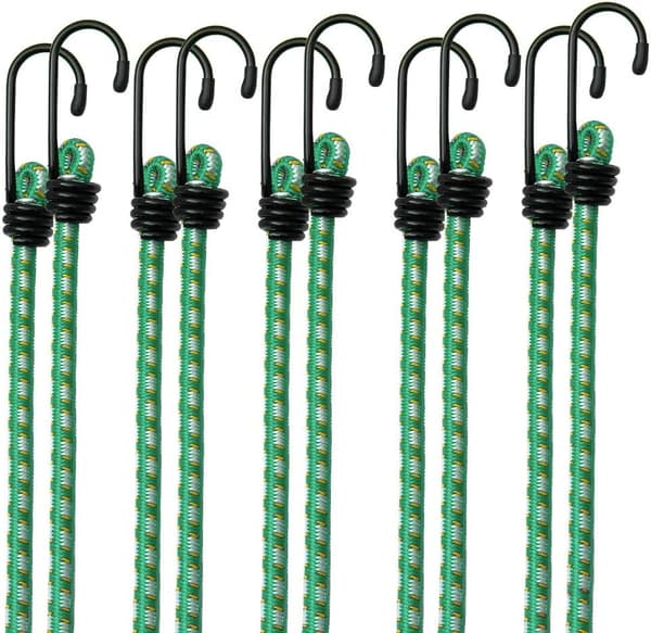 10x Gummistroppar, Bagagestroppar Förlängning 75cm