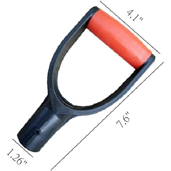 Spade D-grep håndtak, 32 mm/1,26 tommer indre diameter Spade D-grep håndtak, erstatningshåndtak for grave- og rakeverktøy 1 stk