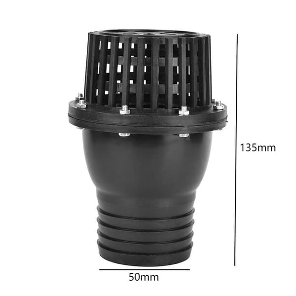 PVC Backventil | Platt Backventil för Lågtryck för Vattenpump Svart | 2 tum Vattenpump