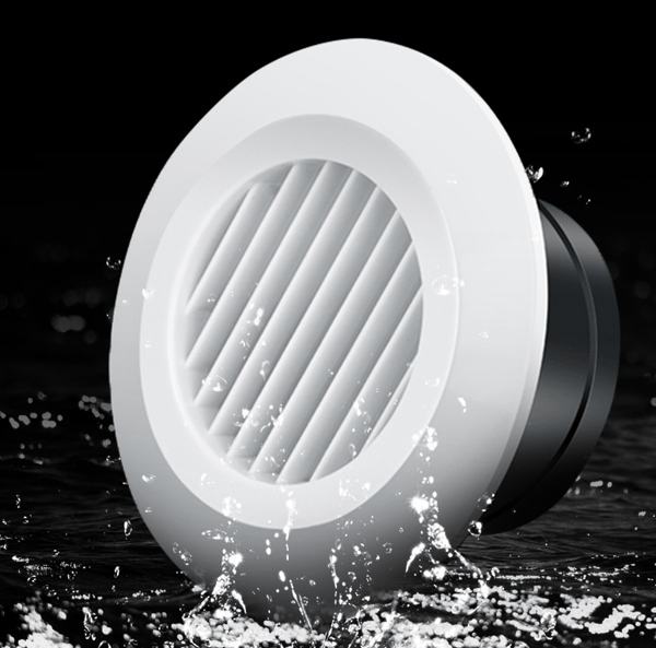 Plastik ventilationsgitter - Insektbeskyttelse -, hvid