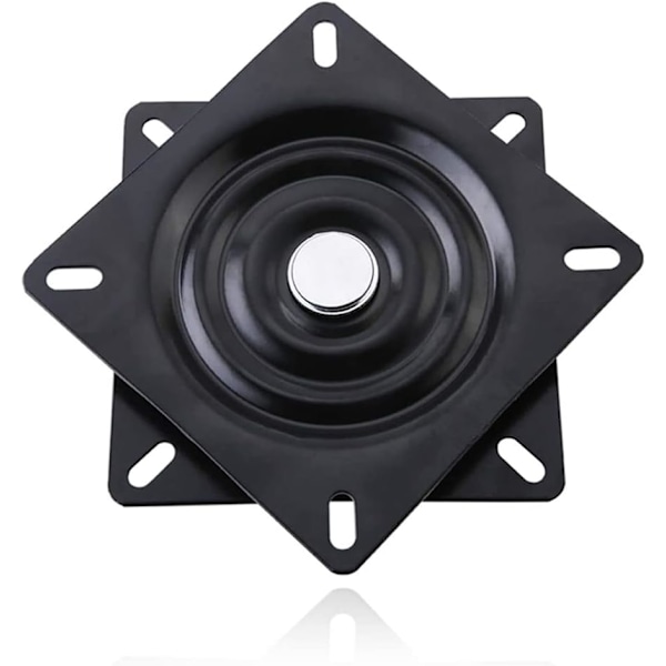 Firkantet dreieskive, 15 cm, svingbar base, for møbler, sofa, TV og barkrakk, svart