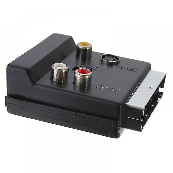 21-stifts Scart till 3 Rca S-video Audio Video Adapterkabel med In/ut-knapp