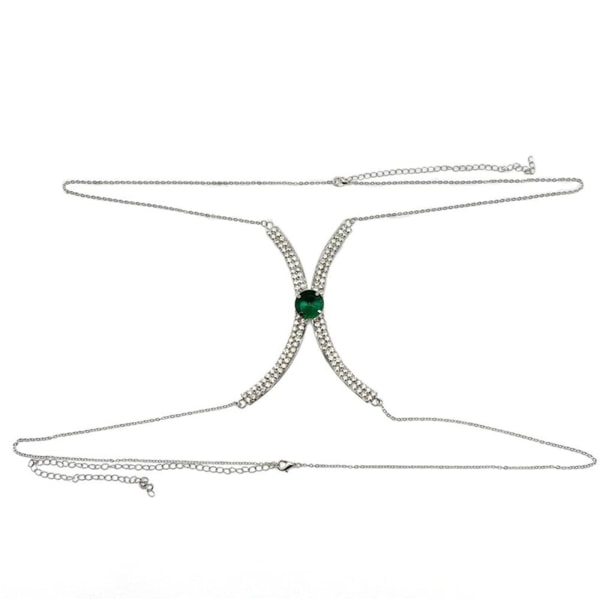 Kvinnors Rhinestone-prydda bröstkedja Bikini Underkläder Kroppssmycken