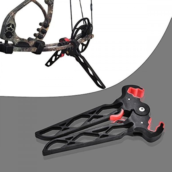 Archery Compound Bow Kick Stand Holder Rack Folding Portable Compound Bow C