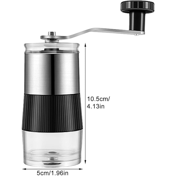 Manuell Kaffekvern - Kaffekvern - Klassisk Håndkaffekvern for Pour Over-kaffe, Cold Brew, Drypp, Hjemme, Bærbar, Camping, Reise