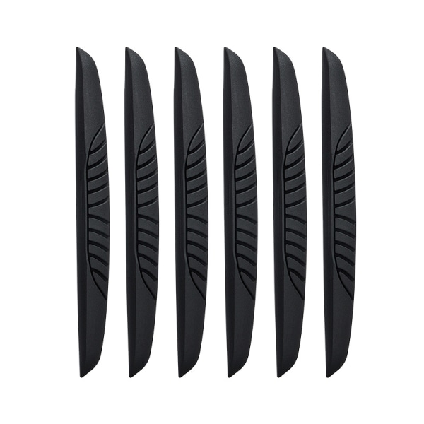 Set of 6 Premium Car Door Sill Protectors - Black Rubber