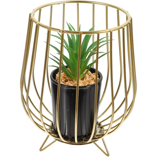 Jern Blomsterpot Pottede Sukkulente Planter Kunstige Pottede Blomster Bonsai Ornament