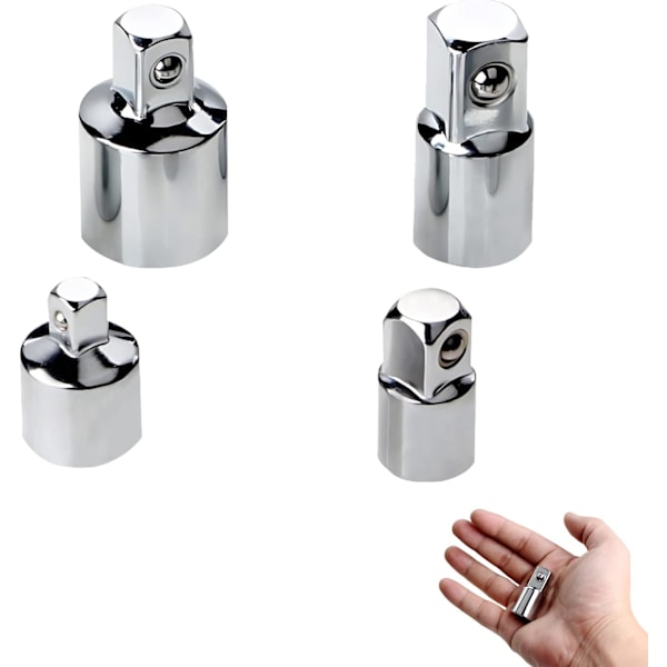 Räikkäavainsovitinsarja, 1/2\" - 3/8\", 3/8\" - 1/4\", 1/4\" - 3/8\", hylsyavaimille, muttereille, hylsyille