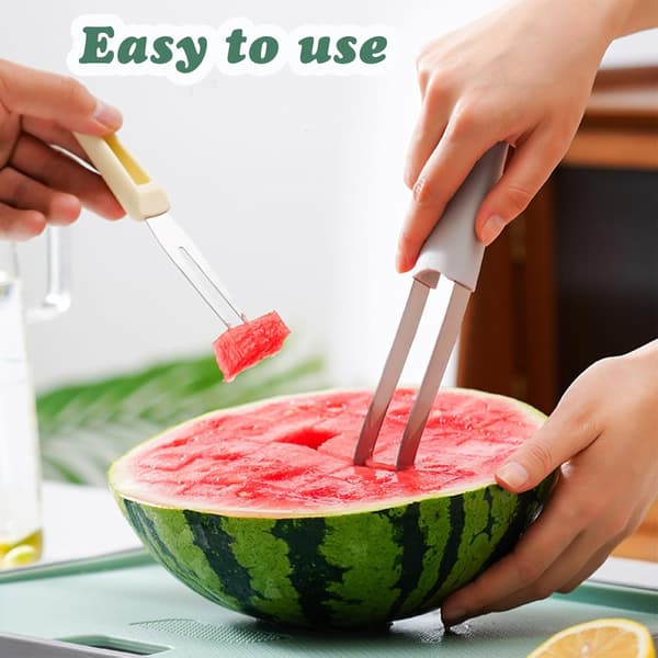 2 stk. 2024 Ny 3 i 1 Vannmelonkutter i rustfritt stål/314 Multifunksjonell melonkutter/6000 Fruktkutter - For vannmelon, melon