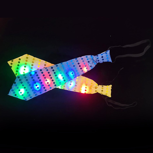 10 stk/sett Led Slips med Lysende Slips Glow Slips Blinkende Slips Pre-bundet Slips Sequin Slips Pre-bundet Slips Tilfeldig Farge