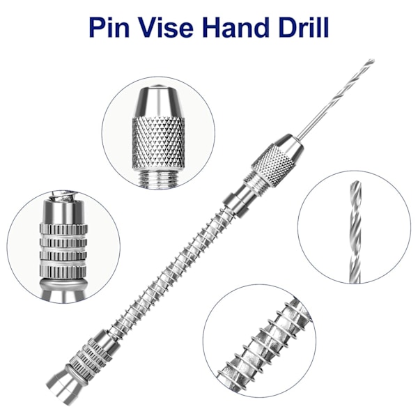Master 21-delt Mini Bor-sæt, 0,3-1,6 mm Mikro Bor, Fræsere til DIY, Smykker, Træ, Resin