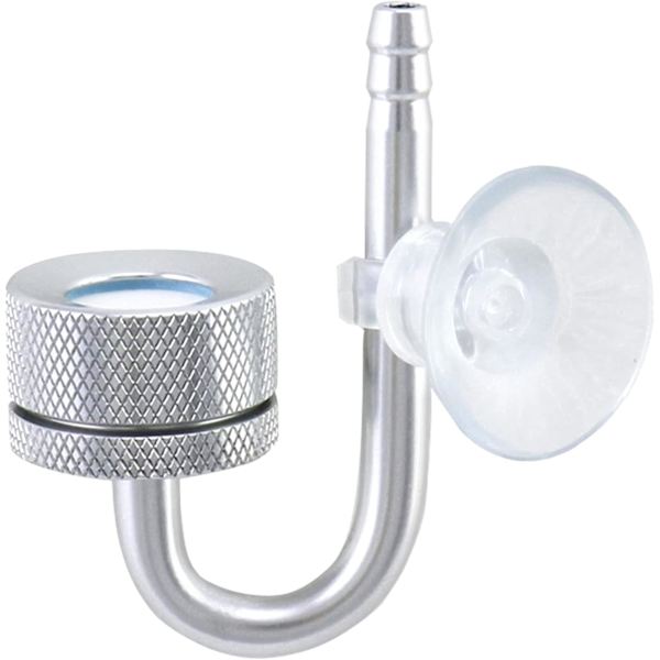 Akvarium CO2 Diffuser, Karbondioksid Diffuser med U-formet Rør og Sugekopp, kompatibel Akvarium